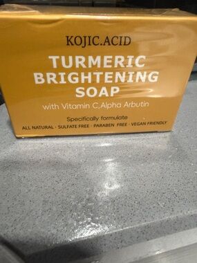3 bars of Kojic Acid Turmeric Brightening Soap - Yellow Packaging